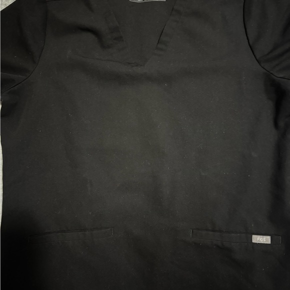 Figs Scrub Top-Black-Medium - Picture 2 of 4